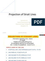 Projection of Strait Lines: Hareesha N G Dept of Aeronautical Engg Dayananda Sagar College of Engg Bangalore-78