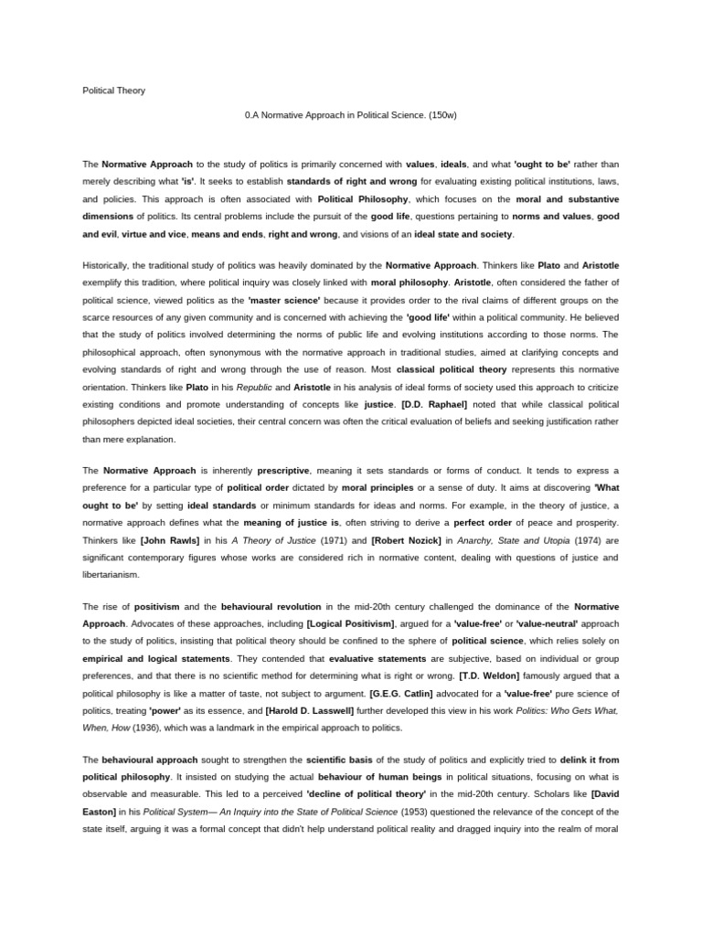 Political Theory | PDF | Science | System