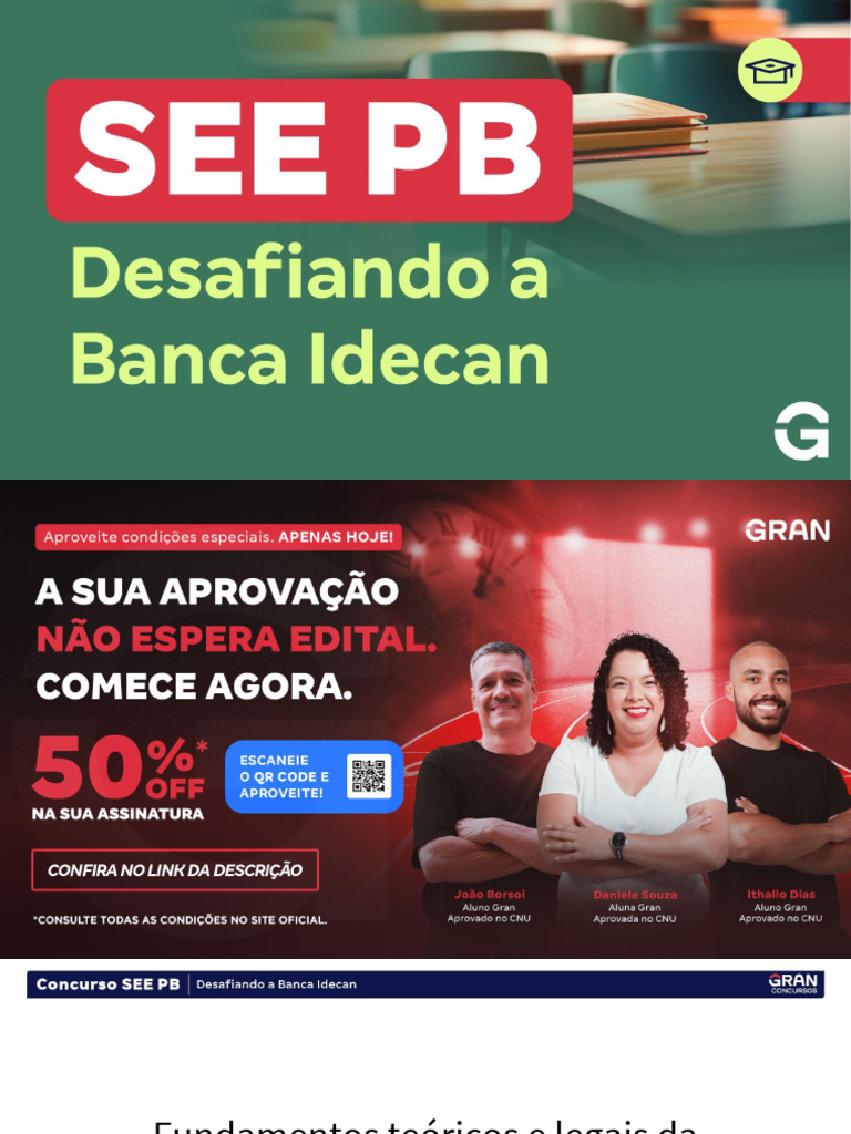 SEE PB - Desafiando A Banca Idecan - Leandro Gabriel | PDF ...