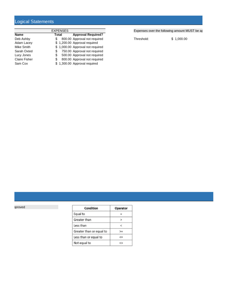 03 01 Logical Functions (Exercise) | PDF
