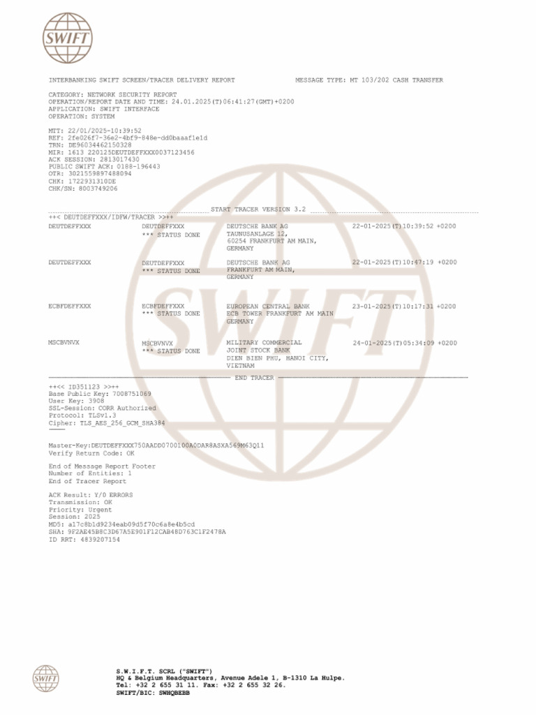 Interbanking Swift Screen | PDF