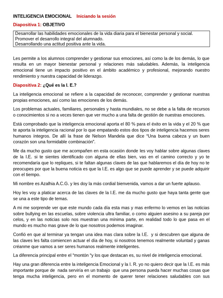 Claves de la Inteligencia Emocional | PDF | Las emociones ...
