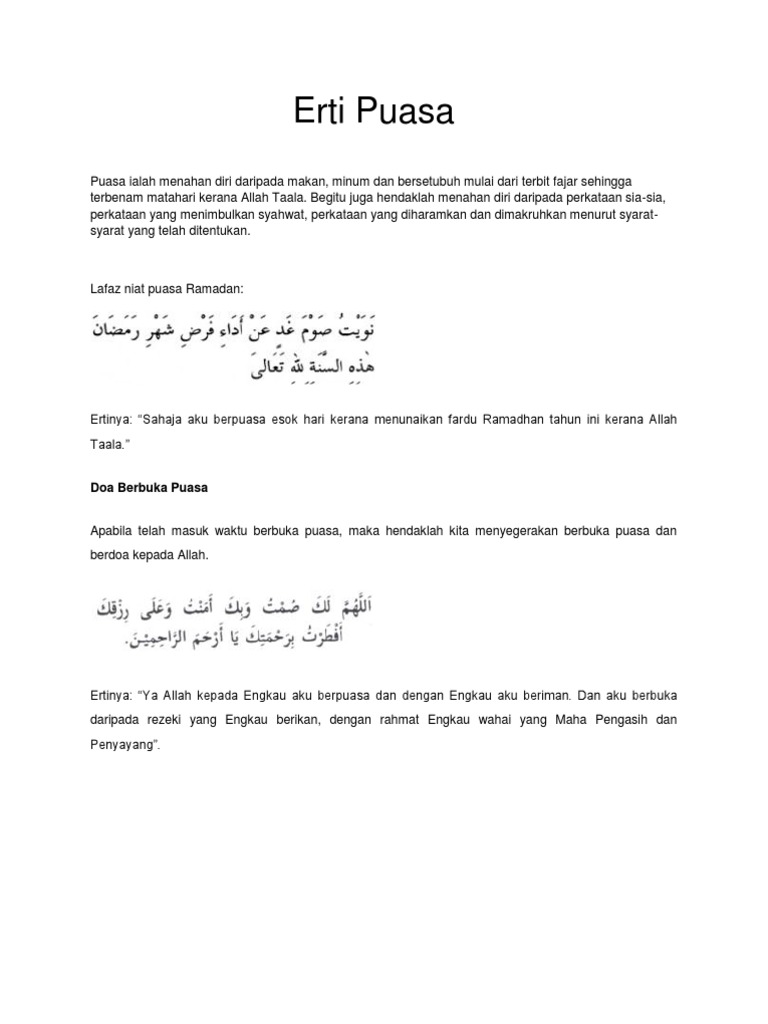 Erti Puasa