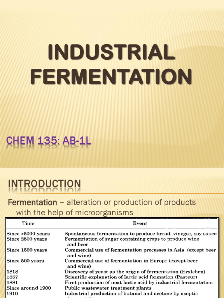 Industrial Fermentation Overview | PDF | Cooking, Food & Wine | Wellness