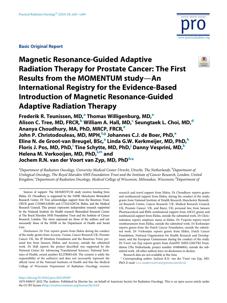 Magnetic-Resonance-Guided-Adaptive-Radiation-Thera | PDF | Radiation ...