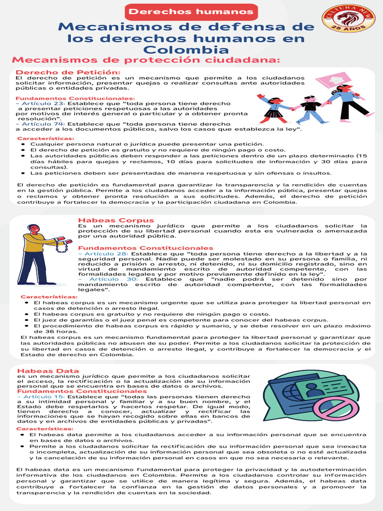 Mecanismos Jurídicos de Protección en Colombia | PDF | Habeas corpus ...