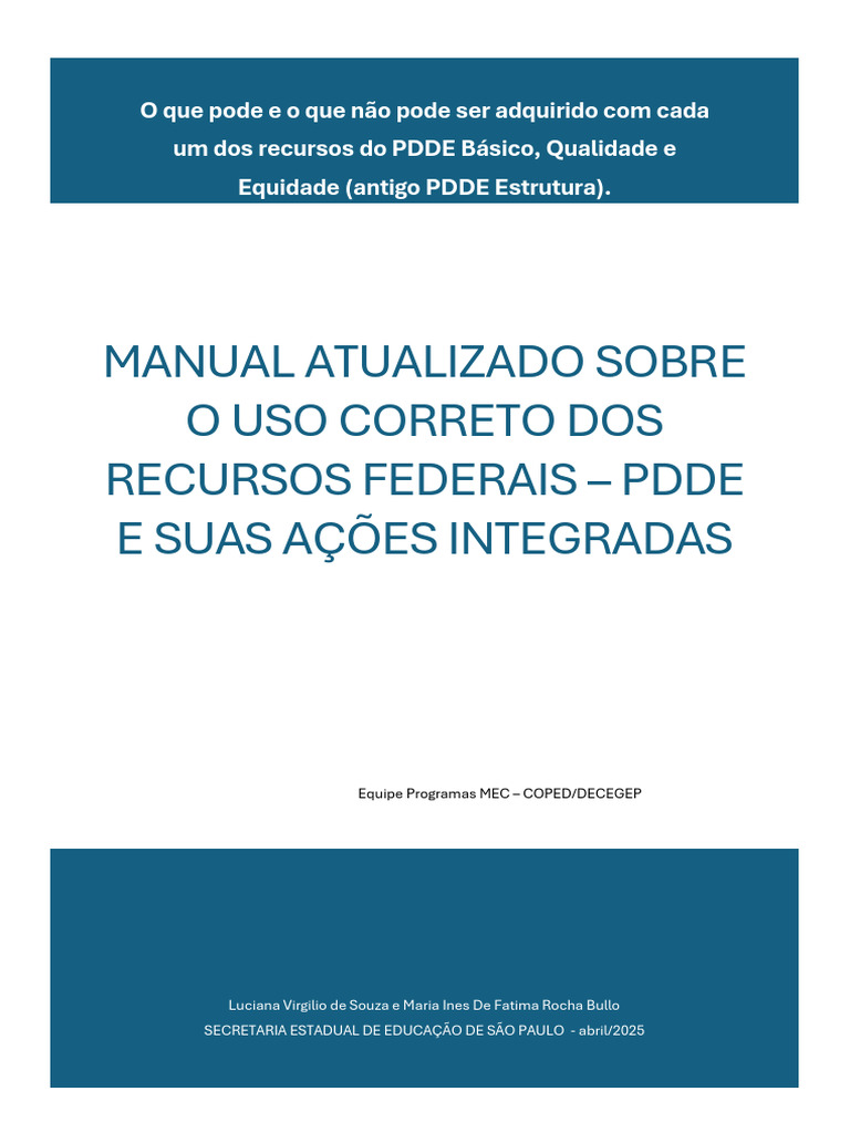 Uso de Recursos do PDDE: Guia Prático | PDF | Rede de computadores ...