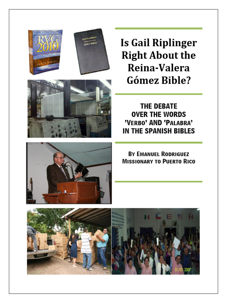 Gail Riplinger and the RVG Bible Debate | PDF | Grammatical Gender ...