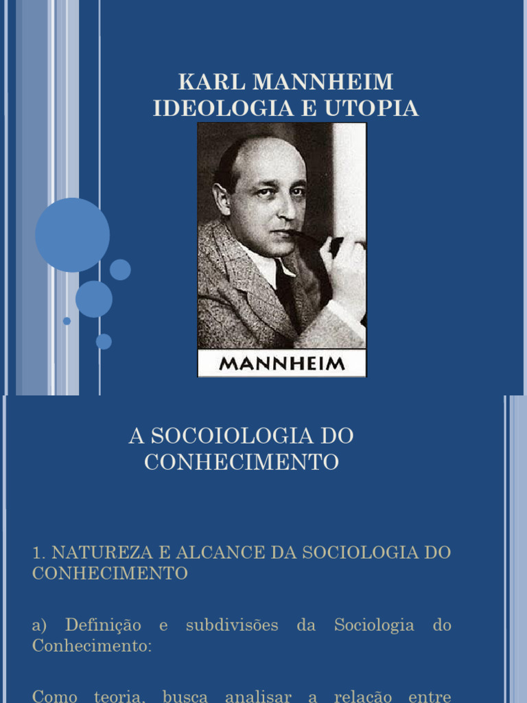MANNHEIM Sociologia Do Conhecimento | PDF | Sociologia | Conhecimento