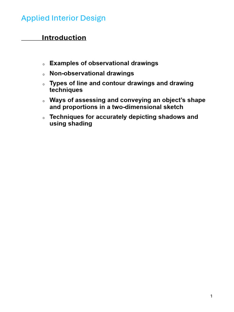 Interior 1 | PDF | Drawing | Figure Drawing