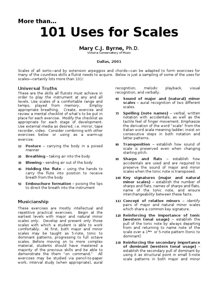 101 Uses For Scales PDF Minor Scale Scale (Music)
