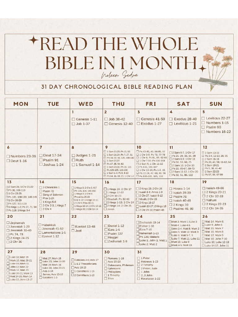 31 Day Bible Plan | PDF
