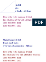 Main Memory 64kB Block Size 8 Bytes Direct Mapped Cache - 32 Lines