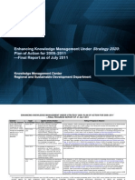 Enhancing Knowledge Management Under Strategy 2020: Plan of Action For 2009-2011-Final Progress Report On Specific Activity Indicators