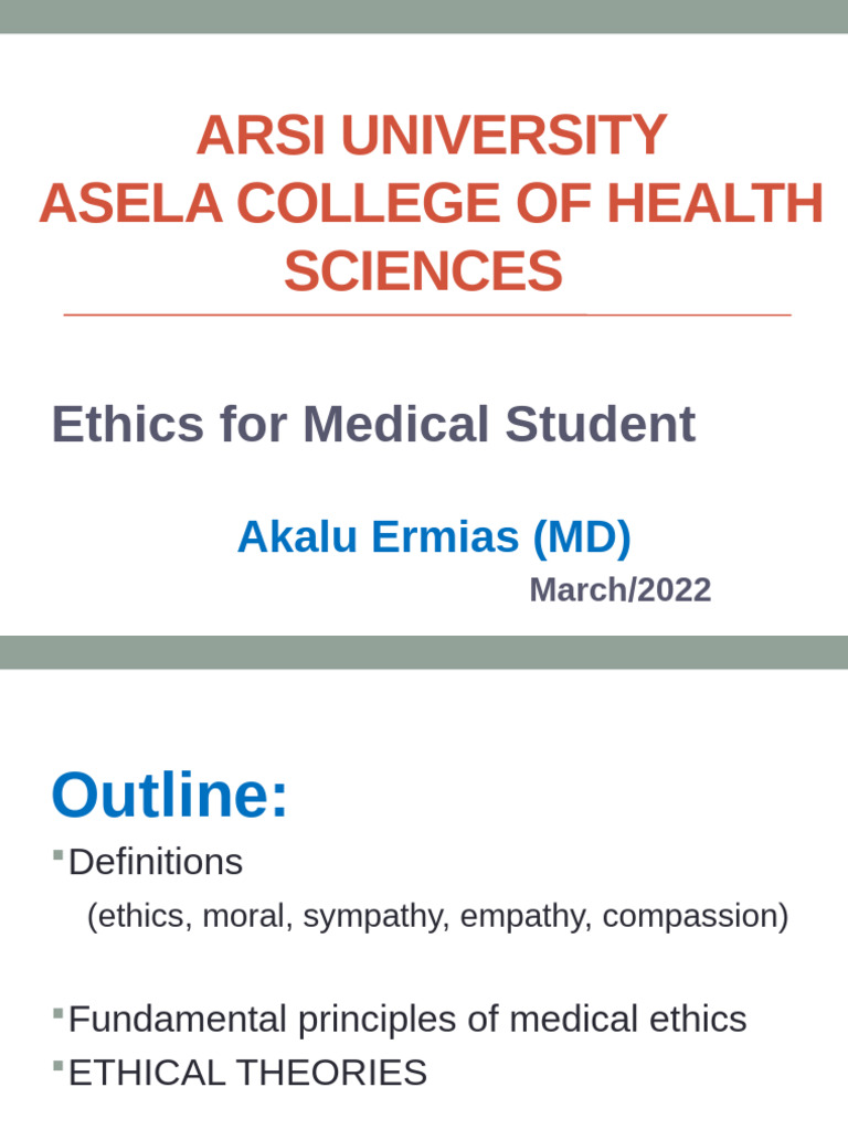 Medical Ethics for Students Guide | PDF | Medical Ethics | Autonomy