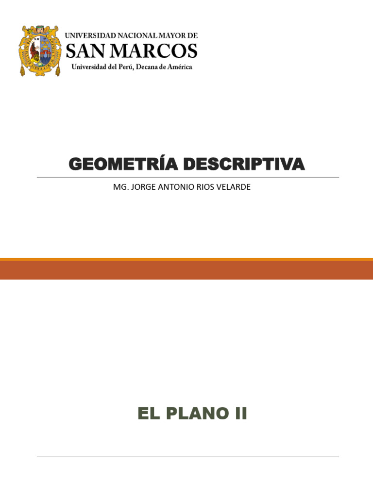 Geometría Descriptiva por J. A. Ríos Velarde | PDF | Pendiente ...