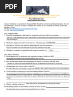 Peppered Moth Evolution Simulation Lab | PDF | Chart