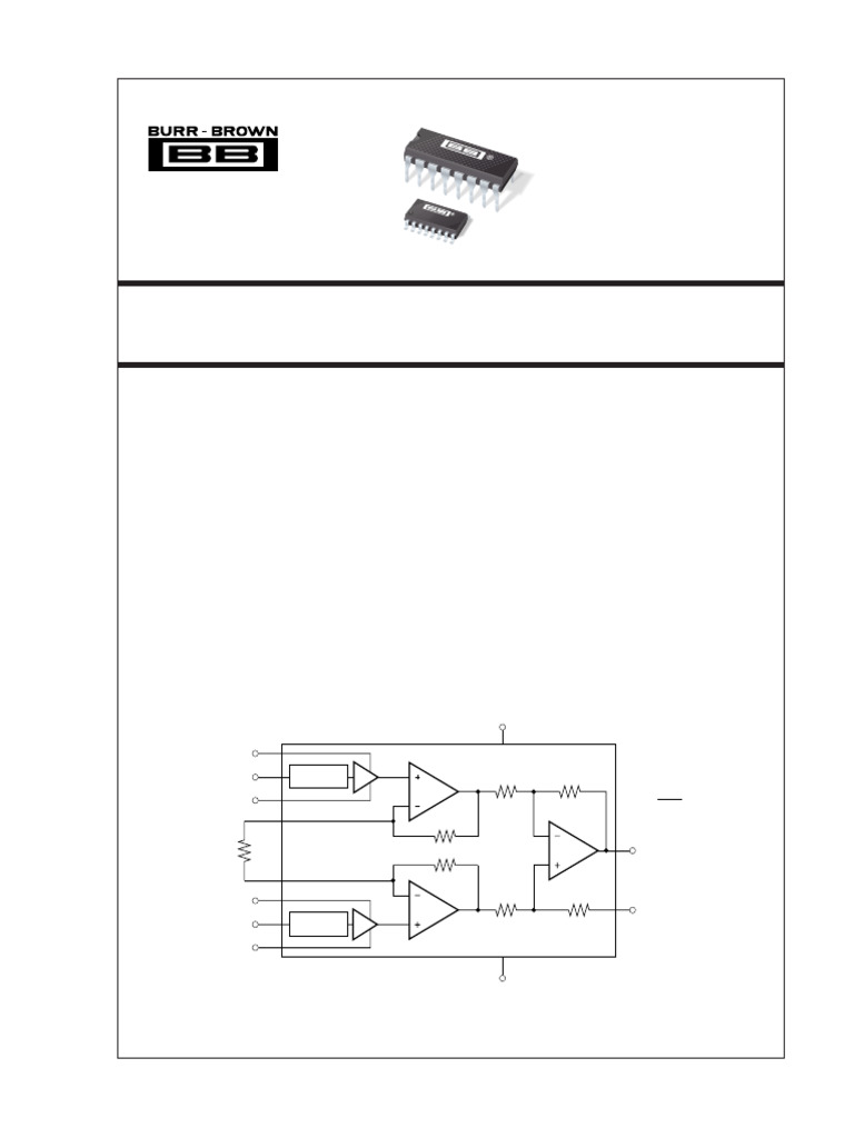 INA116 Instrumentation Amplifier Datasheet | PDF | Amplifier ...