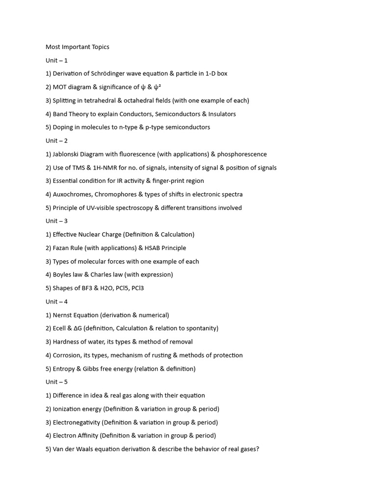 MOST IMPORTANT TOPICS IN CHEMISTRY visual data 6