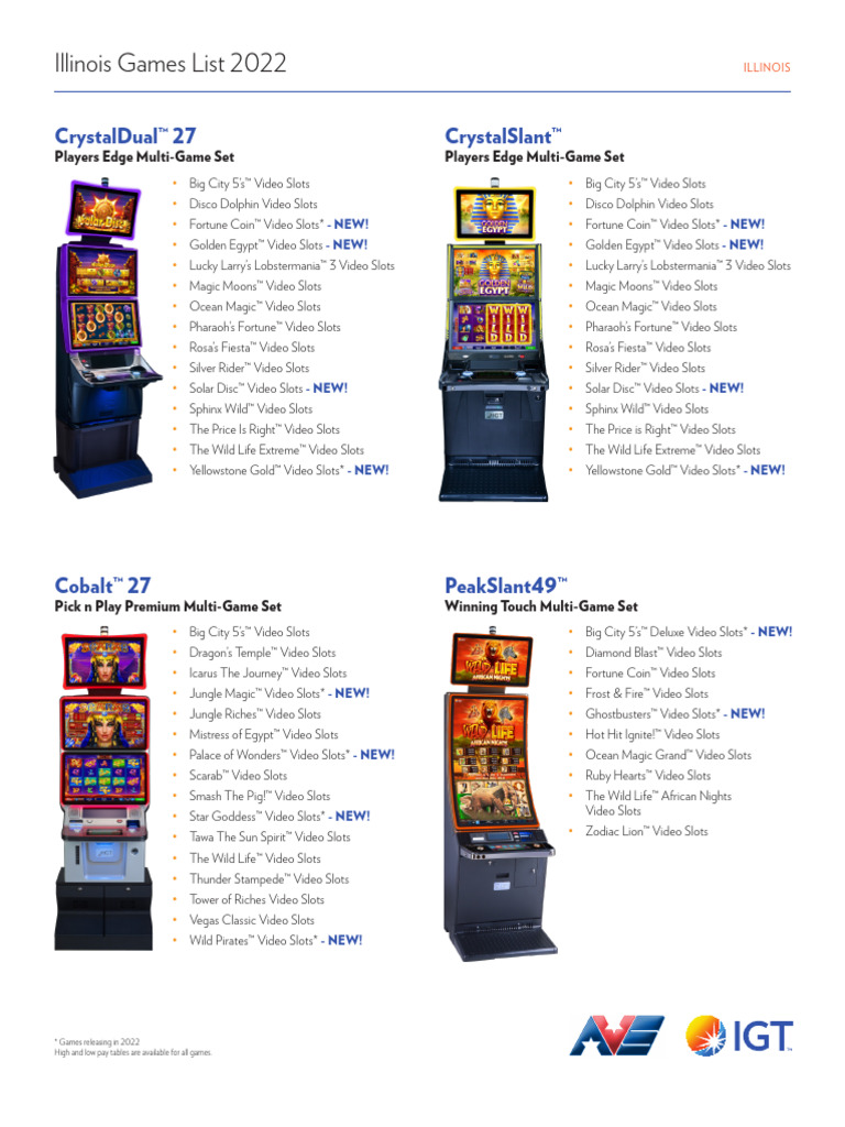 IGT Slot Machines and Games List 2022 | PDF