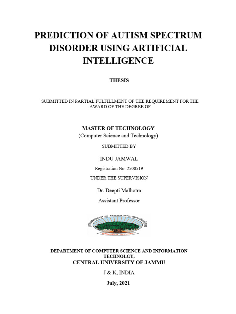 AI for Autism Spectrum Disorder Prediction | PDF | Autism | Machine ...
