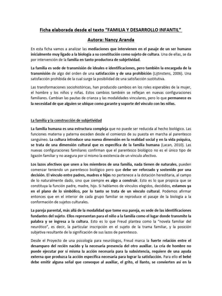La familia en el desarrollo infantil | PDF | Familia | Ciencias del ...