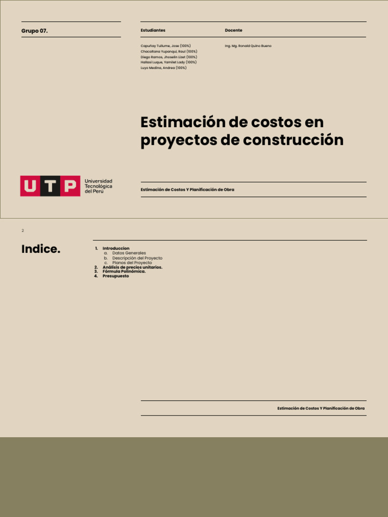 S17_ Estimación de costos en proyectos de construcción (1) | PDF ...