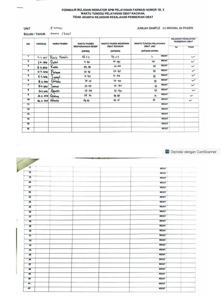 SPM Obat Racikan Maret 2025 | PDF