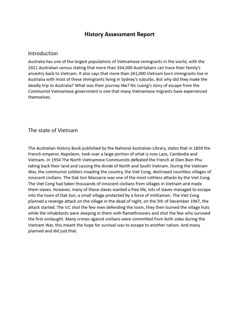 History Assessment Report - Jack Mitchell FINAL | PDF