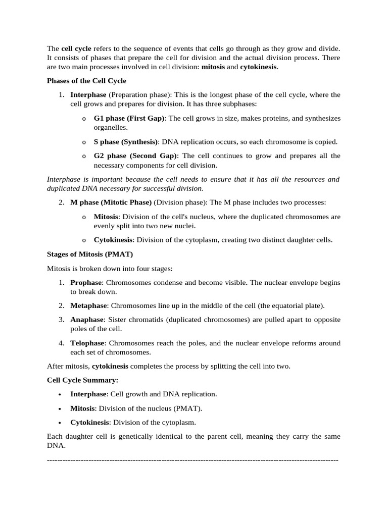 Cell Cycle and Cell Division (Reviewer) | PDF | Mitosis | Meiosis