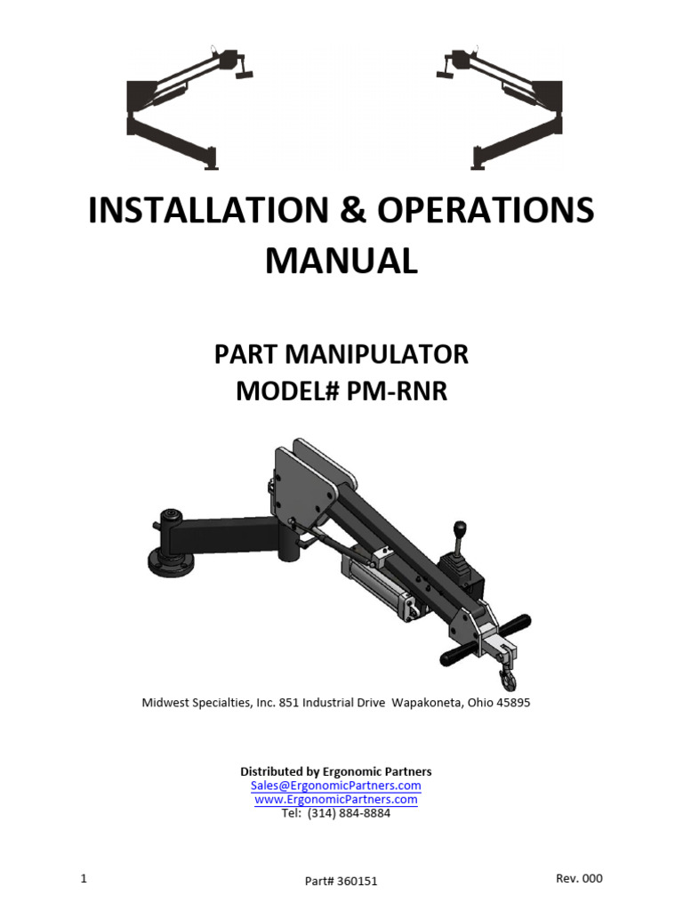 Part Manipulator PM-RNR Manual | PDF | Valve | Equipment