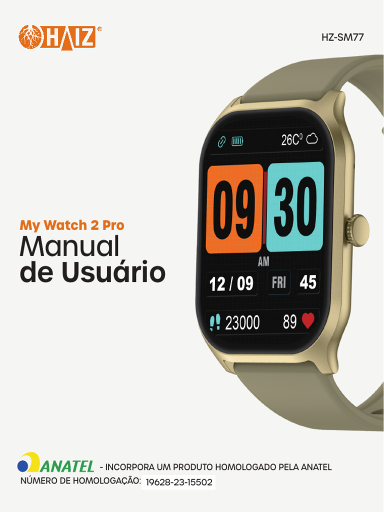 Manual do Usuário do HZ-SM77 Smartwatch | PDF | Relógio inteligente ...