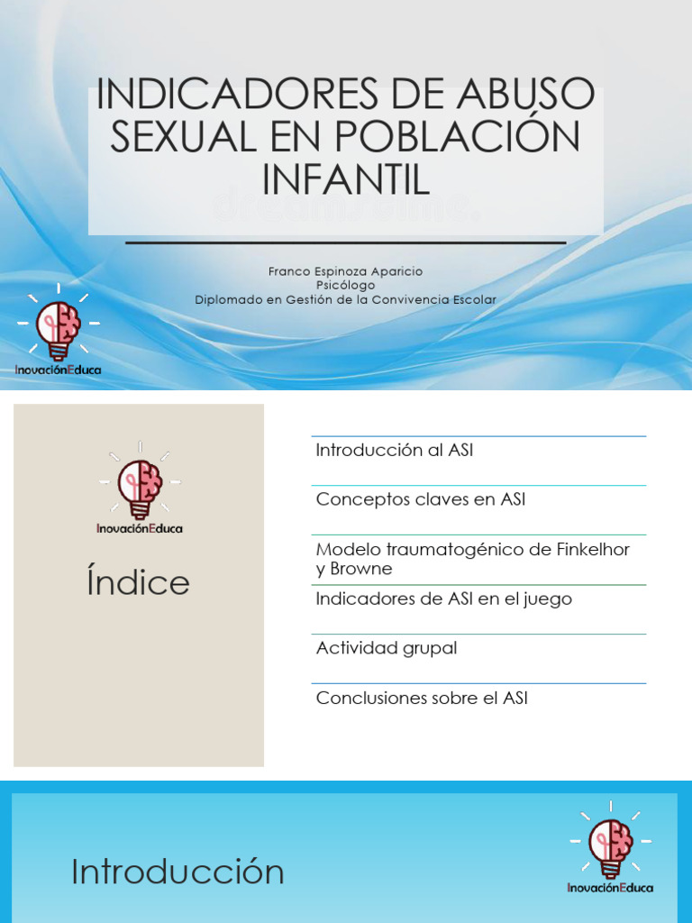 Indicadores de Abuso Sexual Infantil | PDF | Abuso sexual | Victimologia