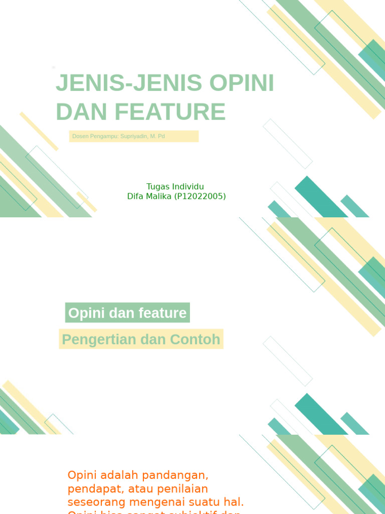 JENIS-JENIS OPINI Dan FEATURE | PDF