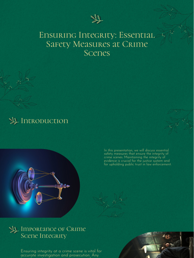Slidesgo Ensuring Integrity Essential Safety Measures at Crime Scenes ...