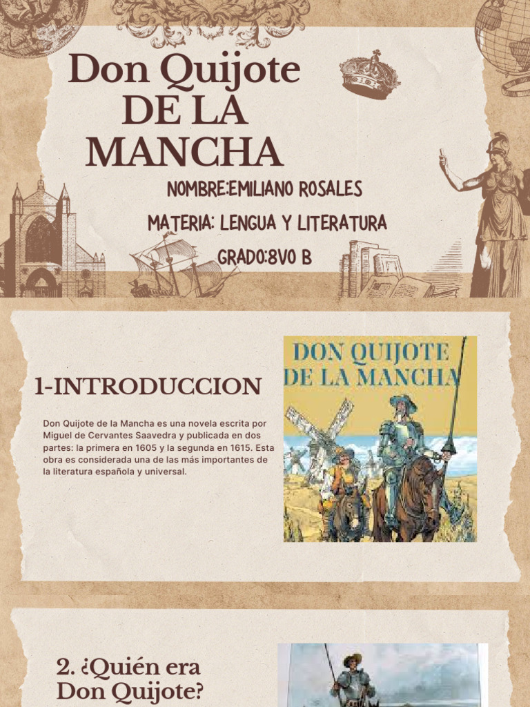 Resumen de Don Quijote de la Mancha | PDF | Don Quijote