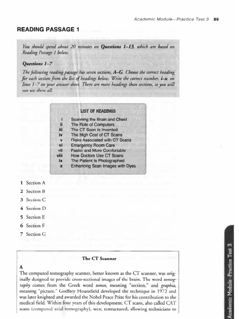 CT Scanner Reading Practice Test | PDF | Ct Scan | X Ray