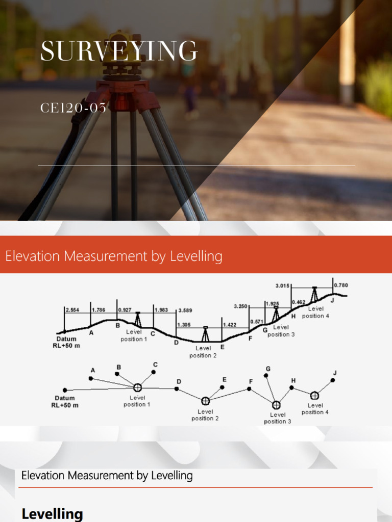 Lecture 3 - Elevation Measurement by Levelling | PDF