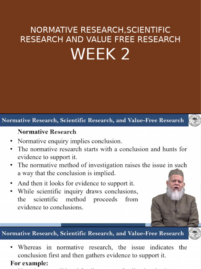 Types and Aims of Normative Research | PDF
