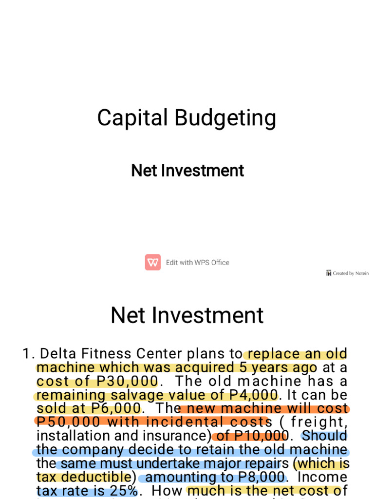 Capital Budgeting Techniques Explained | PDF | Net Present Value ...