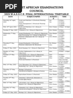 QCAA External Exam Timetable 2025 | PDF | Science