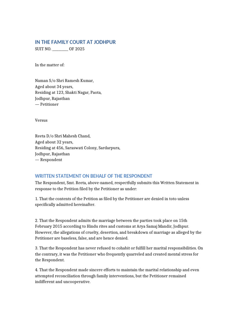 Written Statement by Reeta Updated | PDF
