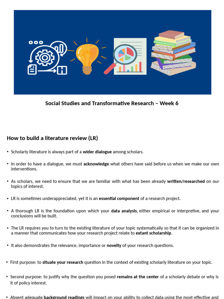 Social Studies and Transformative Research - The Literature Review ...