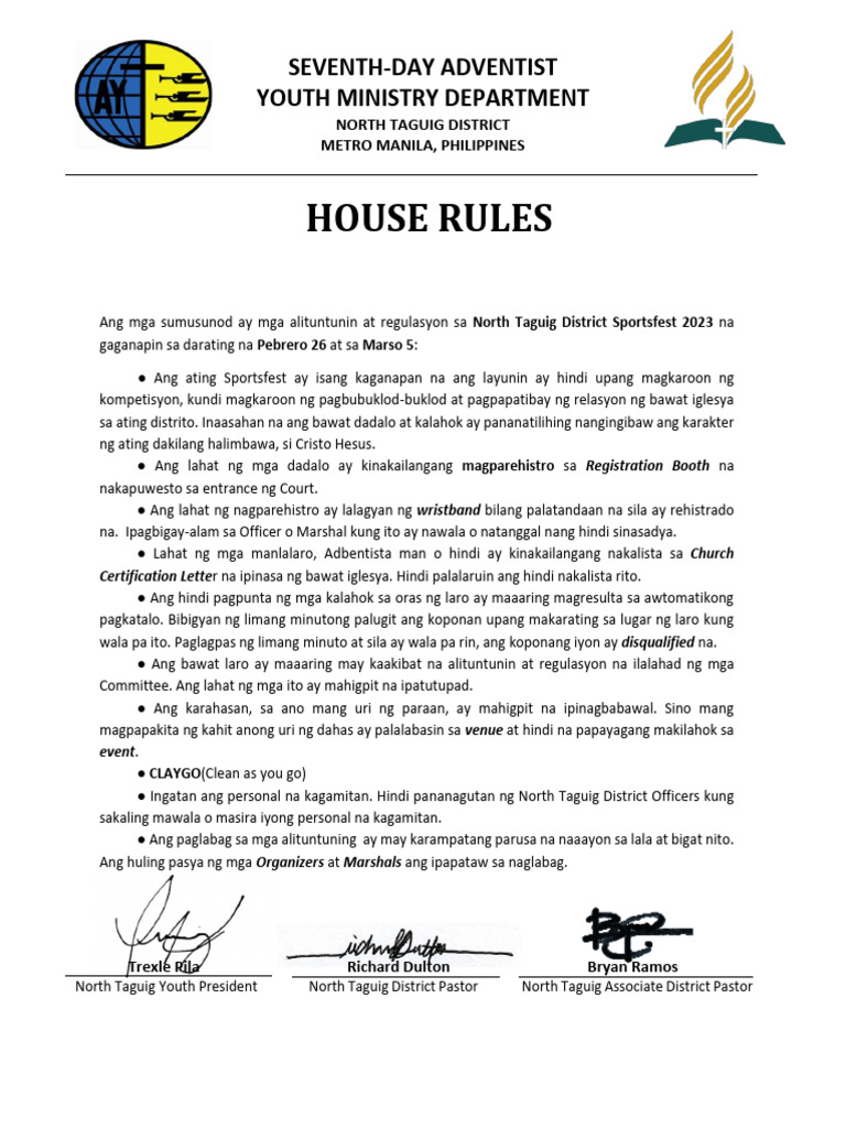 House Rules | PDF