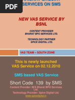 New Vas Service by BSNL: Vas Team - South Zone