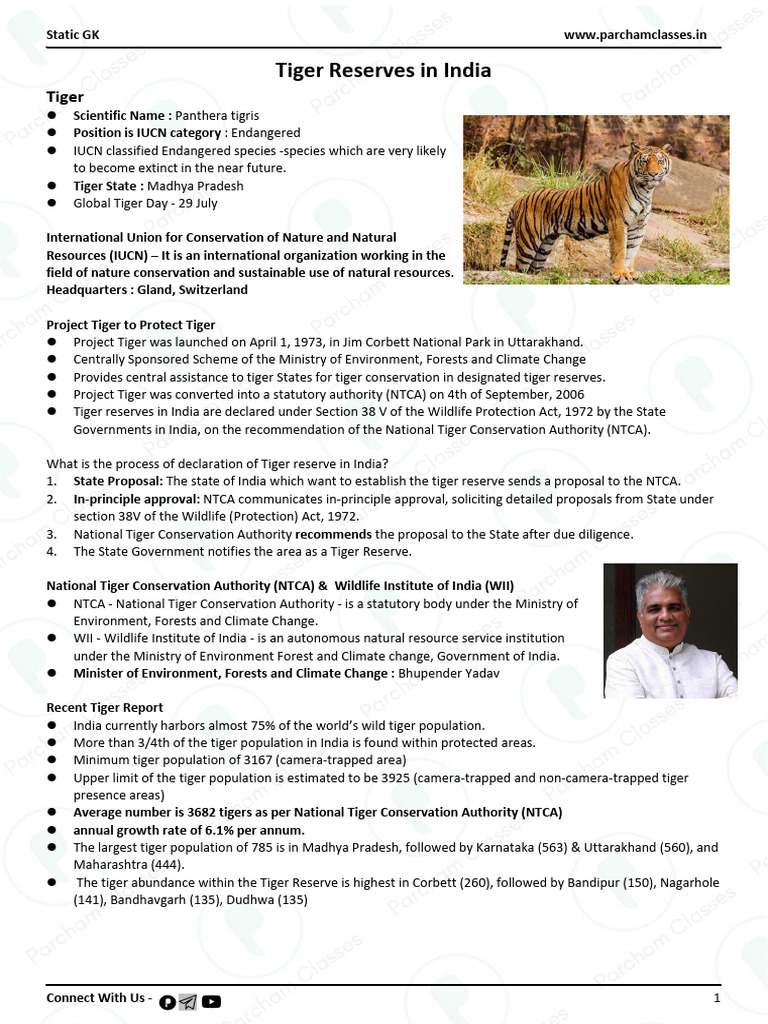 Notification Process for Tiger Reserves | PDF | Tiger | Natural Environment