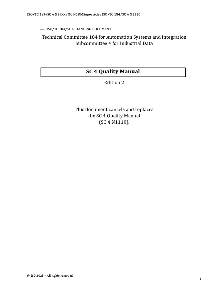 SC 4 Quality Manual Edition 2 Overview | PDF | International ...