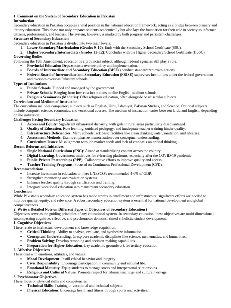 8624 | PDF | Curriculum | Secondary Education