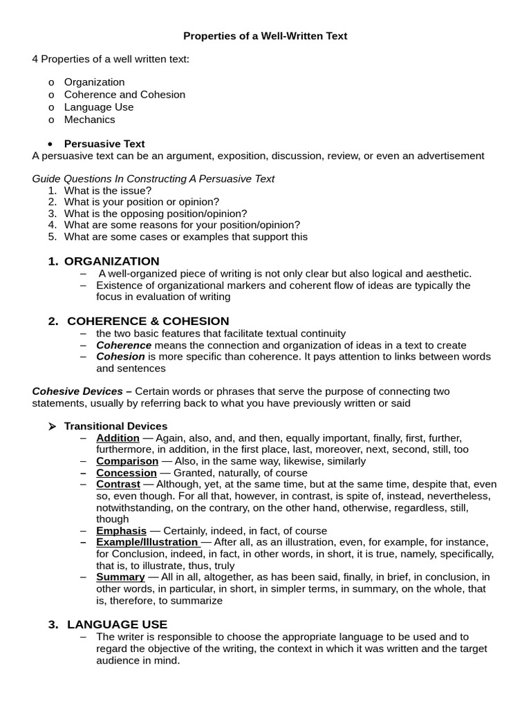 Key Properties of Effective Writing | PDF | Word | Jargon