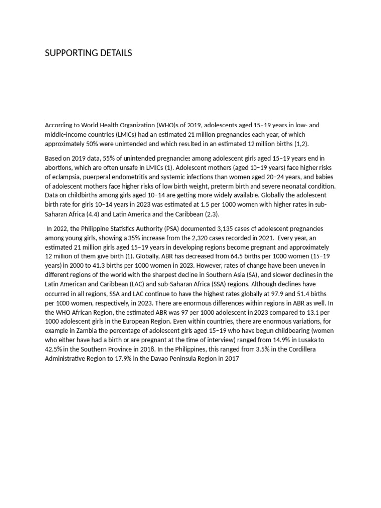 Adolescent Pregnancy Trends in LMICs | PDF